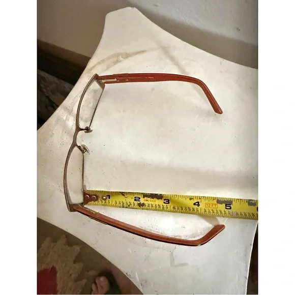 Fendi Womens Eye Glasses Frames Used good Condition Orange Brown - Picture 14 of 16